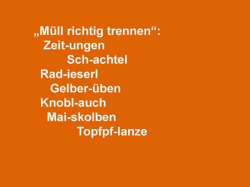 Müll richtig trennen: Müllwagenaufschriften