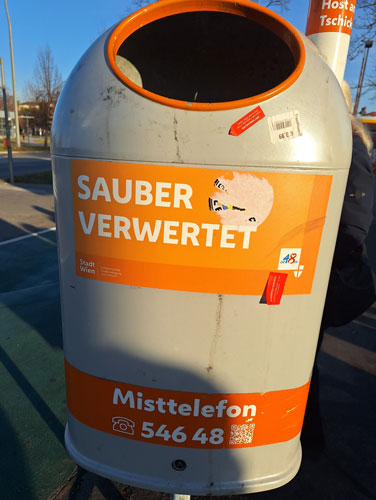 Mistkübel 'sauber verwertet'