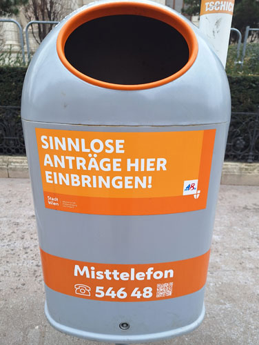 Mistkübel 'sinnlose Anträge'