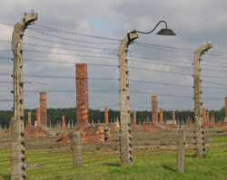 Auschwitz Birkenau, der Zaun